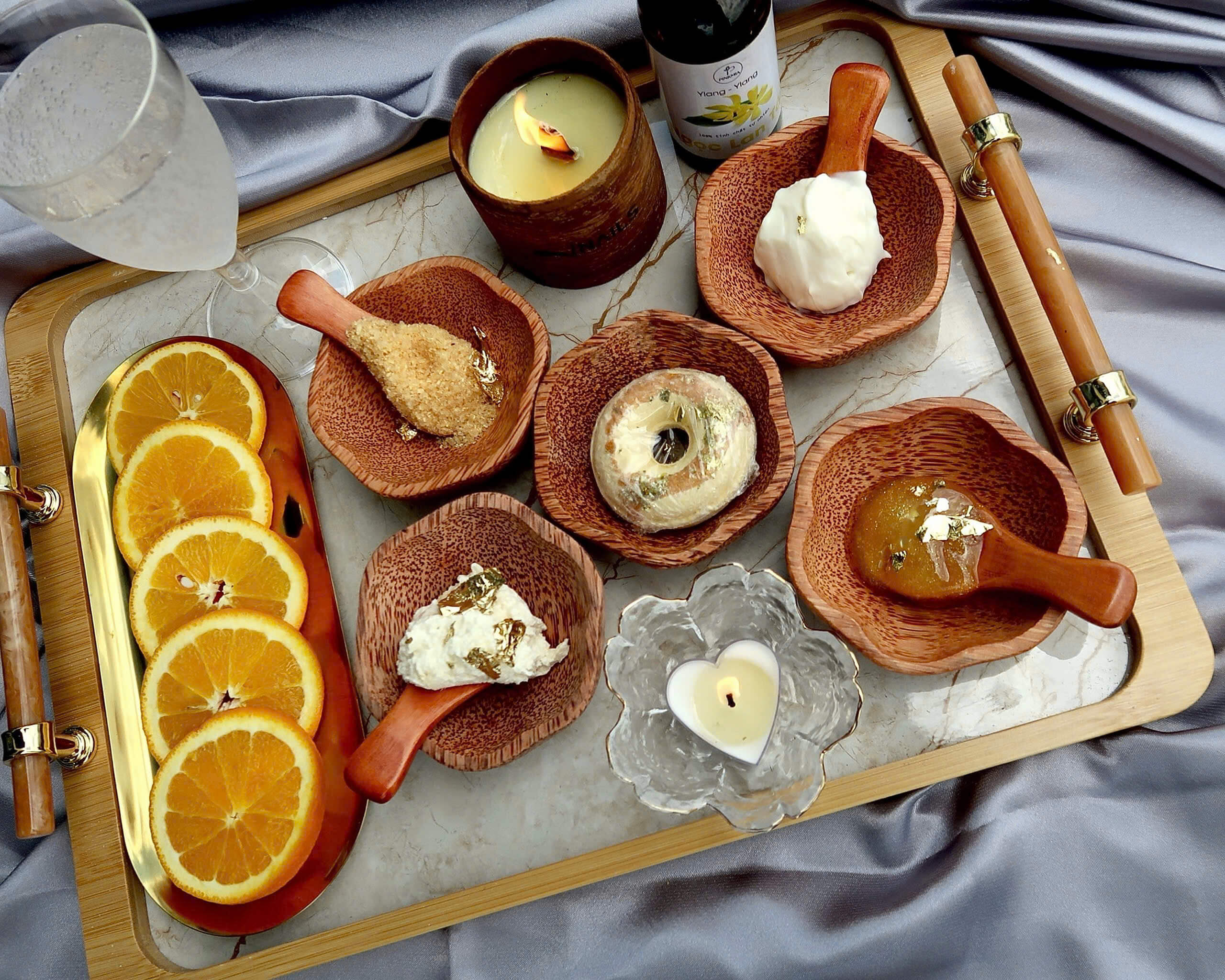 Champagne & Rose Pedicure - luxurious spa treatment with rose petals and champagne